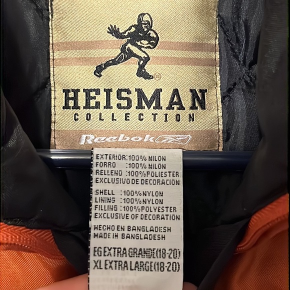 Boys XL (18-20) Reebok Heisman collection, pull over jacket Texas Longhorns - Picture 9 of 14